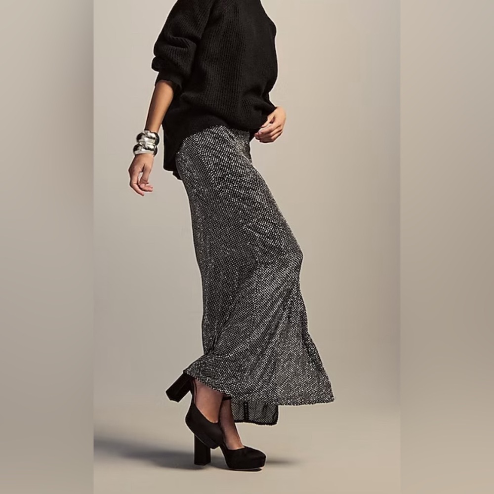 New JCrew Collection side-slit rhinestone skirt - Picture 7 of 10